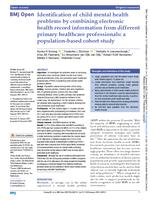 Identification of child mental health problems by combining electronic health record information from different primary healthcare professionals