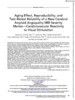 Aging effect, reproducibility, and test-retest reliability of a new cerebral amyloid angiopathy MRI severity marker