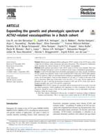 Expanding the genetic and phenotypic spectrum of ACTA2-related vasculopathies in a Dutch cohort