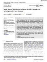 Gene-disease relationship evidence