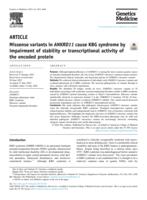 Missense variants in ANKRD11 cause KBG syndrome by impairment of stability or transcriptional activity of the encoded protein