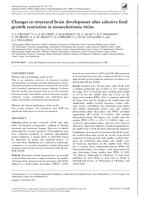 Changes in structural brain development after selective fetal growth restriction in monochorionic twins