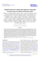 CHEOPS finds KELT-1b darker than expected in visible light.