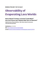 Observability of evaporating lava worlds