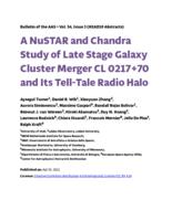 A NuSTAR and Chandra study of late stage galaxy cluster merger CL 0217+70 and its tell-tale radio halo