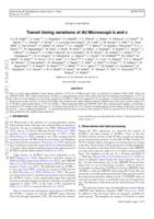 Transit timing variations of AU Microscopii b and c