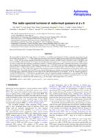 The radio spectral turnover of radio-loud quasars at z > 5