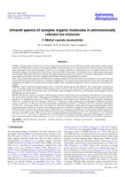 Infrared spectra of complex organic molecules in astronomically relevant ice mixtures. V.