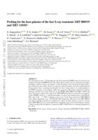 Probing for the host galaxies of the fast X-ray transients XRT 000519 and XRT 110103