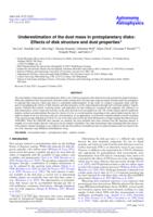 Underestimation of the dust mass in protoplanetary disks