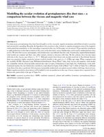 Modelling the secular evolution of protoplanetary disc dust sizes