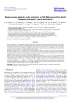 Degree-scale galactic radio emission at 122 MHz around the North Celestial Pole with LOFAR-AARTFAAC