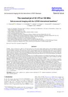 The resolved jet of 3C 273 at 150 MHz