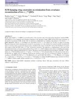 IGM damping wing constraints on reionization from covariance reconstruction of two z >= 7 QSOs