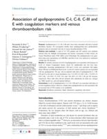 Association of apolipoproteins C-I, C-II, C-III and E with coagulation markers and venous thromboembolism risk