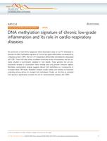 DNA methylation signature of chronic low-grade inflammation and its role in cardio-respiratory diseases