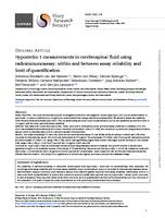 Hypocretin-1 measurements in cerebrospinal fluid using radioimmunoassay