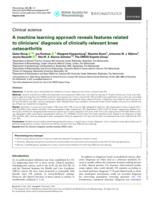 A machine learning approach reveals features related to clinicians' diagnosis of clinically relevant knee osteoarthritis