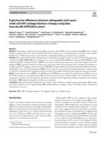 Exploring the differences between radiographic joint space width and MRI cartilage thickness changes using data from the IMI-APPROACH cohort