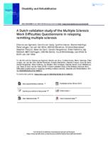 A Dutch validation study of the Multiple Sclerosis Work difficulties questionnaire in relapsing remitting multiple sclerosis