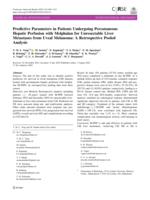 Predictive parameters in patients undergoing percutaneous hepatic perfusion with melphalan for unresectable liver metastases from uveal melanoma