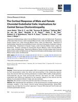 The cortisol response of male and female choroidal endothelial cells