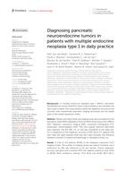 Diagnosing pancreatic neuroendocrine tumors in patients with multiple endocrine neoplasia type 1 in daily practice