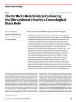 The birth of a relativistic jet following the disruption of a star by a cosmological black hole