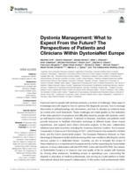 Dystonia management: what to expect from the future? The perspectives of patients and clinicians within DystoniaNet Europe