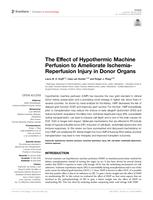 The effect of hypothermic machine perfusion to ameliorate ischemia-reperfusion injury in donor organs