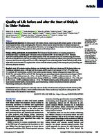 Quality of life before and after the start of dialysis in older patients