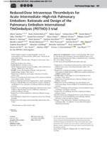 Reduced-dose intravenous thrombolysis for acute intermediate-high-risk pulmonary embolism