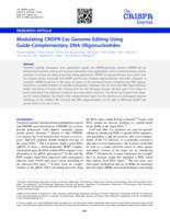 Modulating CRISPR-Cas genome editing using guide-complementary DNA oligonucleotides