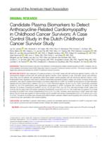 Candidate plasma biomarkers to detect anthracycline-related cardiomyopathy in childhood cancer survivors