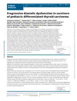 Progressive diastolic dysfunction in survivors of pediatric differentiated thyroid carcinoma