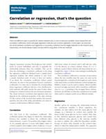 Correlation or regression, that's the question