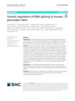 Genetic regulation of RNA splicing in human pancreatic islets