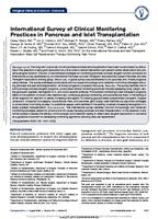 International survey of clinical monitoring practices in pancreas and islet transplantation