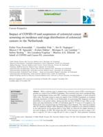 Impact of COVID-19 and suspension of colorectal cancer screening on incidence and stage distribution of colorectal cancers in the Netherlands
