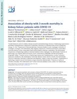 Association of obesity with 3-month mortality in kidney failure patients with COVID-19