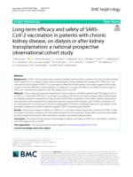 Long-term efficacy and safety of SARS-CoV-2 vaccination in patients with chronic kidney disease, on dialysis or after kidney transplantation