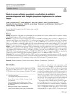 Central venous catheter–associated complications in pediatric patients diagnosed with Hodgkin lymphoma