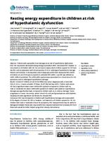 Resting energy expenditure in children at risk of hypothalamic dysfunction