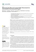 Measuring the effect of circular public procurement on Government’s Environmental Impact