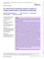Cost-effectiveness of dementia training for caregivers in caregiver-patient dyads