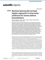 Machine learning did not beat logistic regression in time series prediction for severe asthma exacerbations