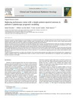 Replacing performance status with a simple patient-reported outcome in palliative radiotherapy prognostic modelling