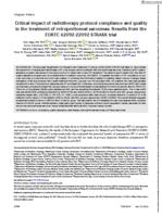 Critical impact of radiotherapy protocol compliance and quality in the treatment of retroperitoneal sarcomas