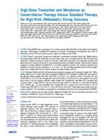 High-dose treosulfan and melphalan as consolidation therapy versus standard therapy for high-risk (metastatic) Ewing Sarcoma