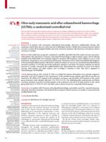 Ultra-early tranexamic acid after subarachnoid haemorrhage (ULTRA)